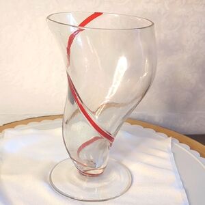 Pier 1 Single Swirl Line Crooked Glass